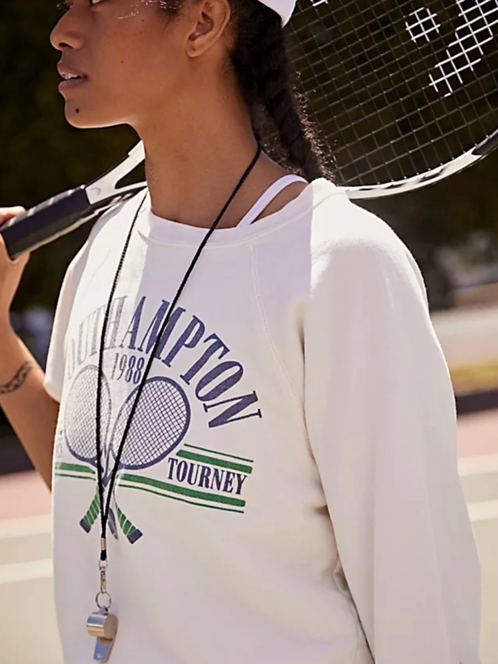 Free People Retrobrand Stone Harbor Pickleball sweatshirt size M